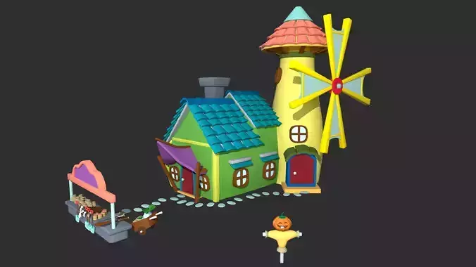 Asset - Cartoons - Background - House