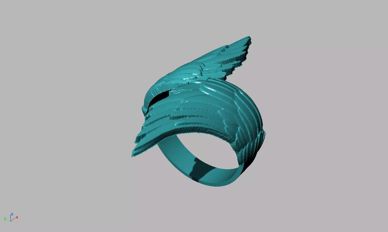 Ring angel wing Free 3D print model