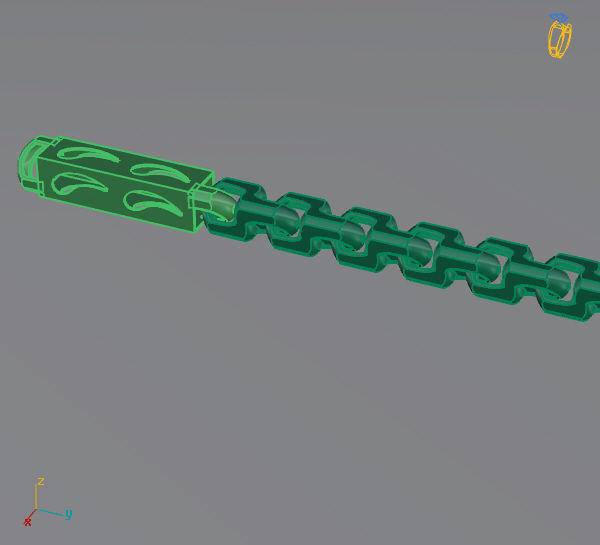 NECKLACE plastic chain 3D print model_1