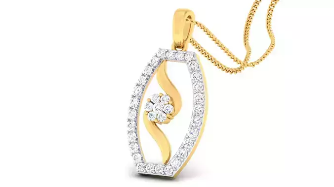 Women pendant-earrings set 3dm mgx render detail 3D print model