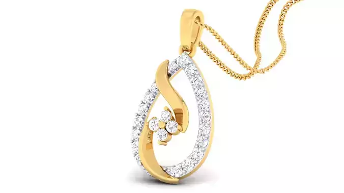 Women pendant-earrings set 3dm mgx render detail 3D print model