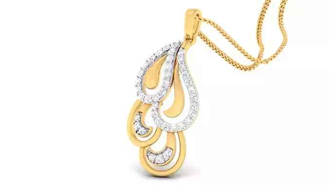 Women pendant-earrings set 3dm mgx render detail 3D print model