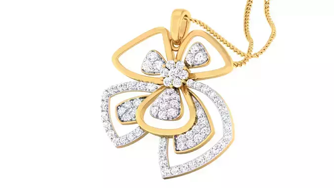 Women pendant-earrings set 3dm mgx render detail 3D print model