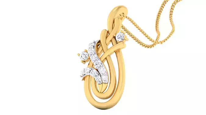 Women pendant-earrings set 3dm mgx render detail 3D print model