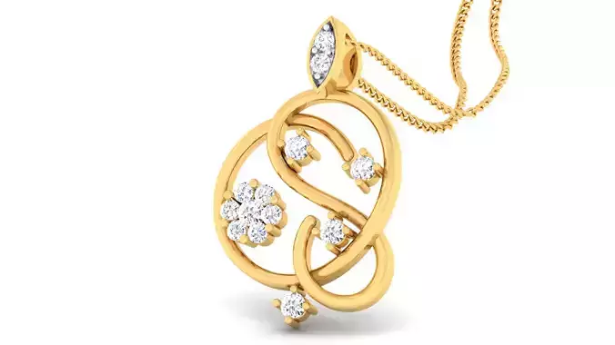 Women pendant-earrings set 3dm mgx render detail 3D print model