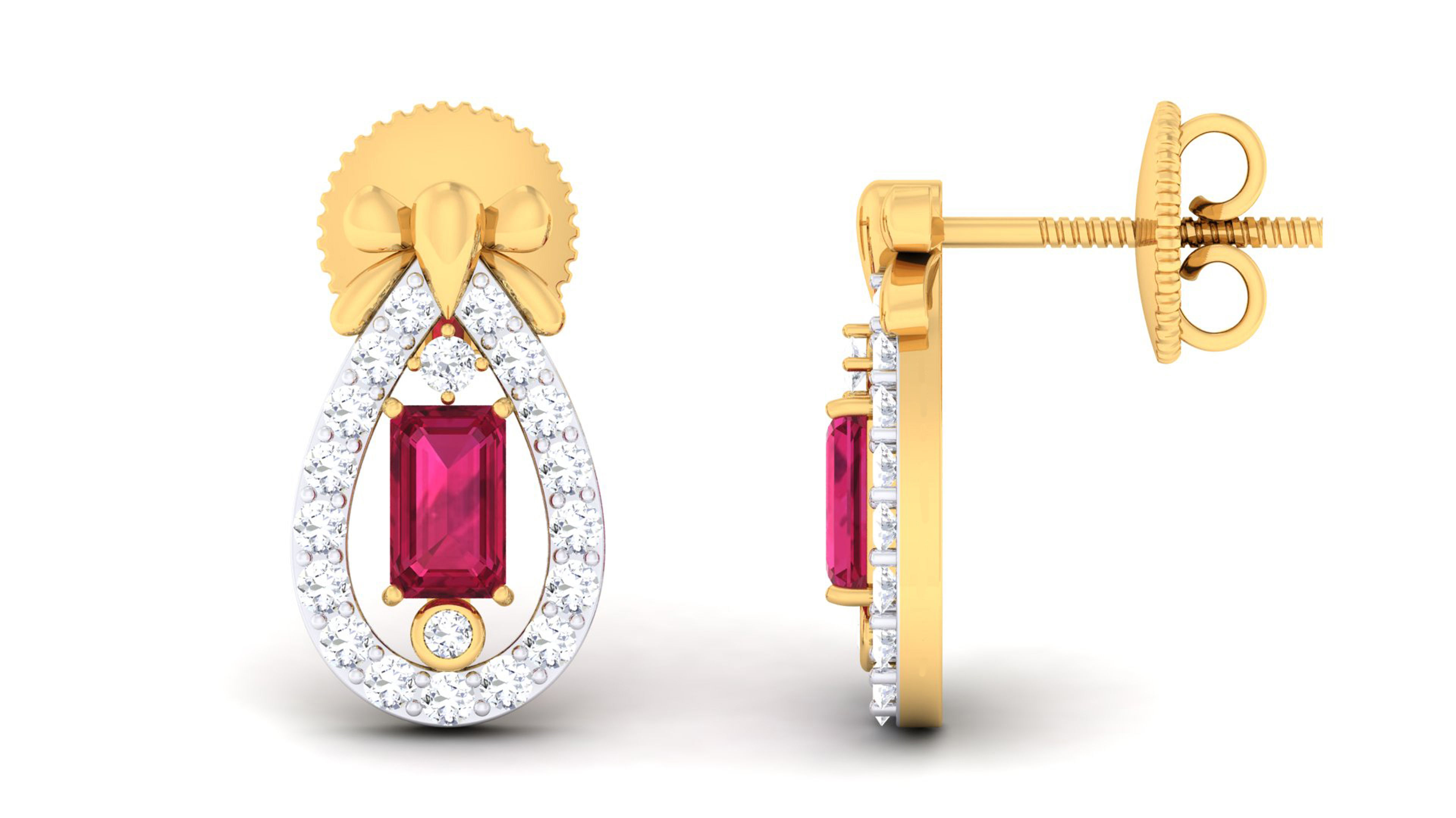 Women pendant-earrings set 3dm mgx render detail 3D print model 3D print model_4