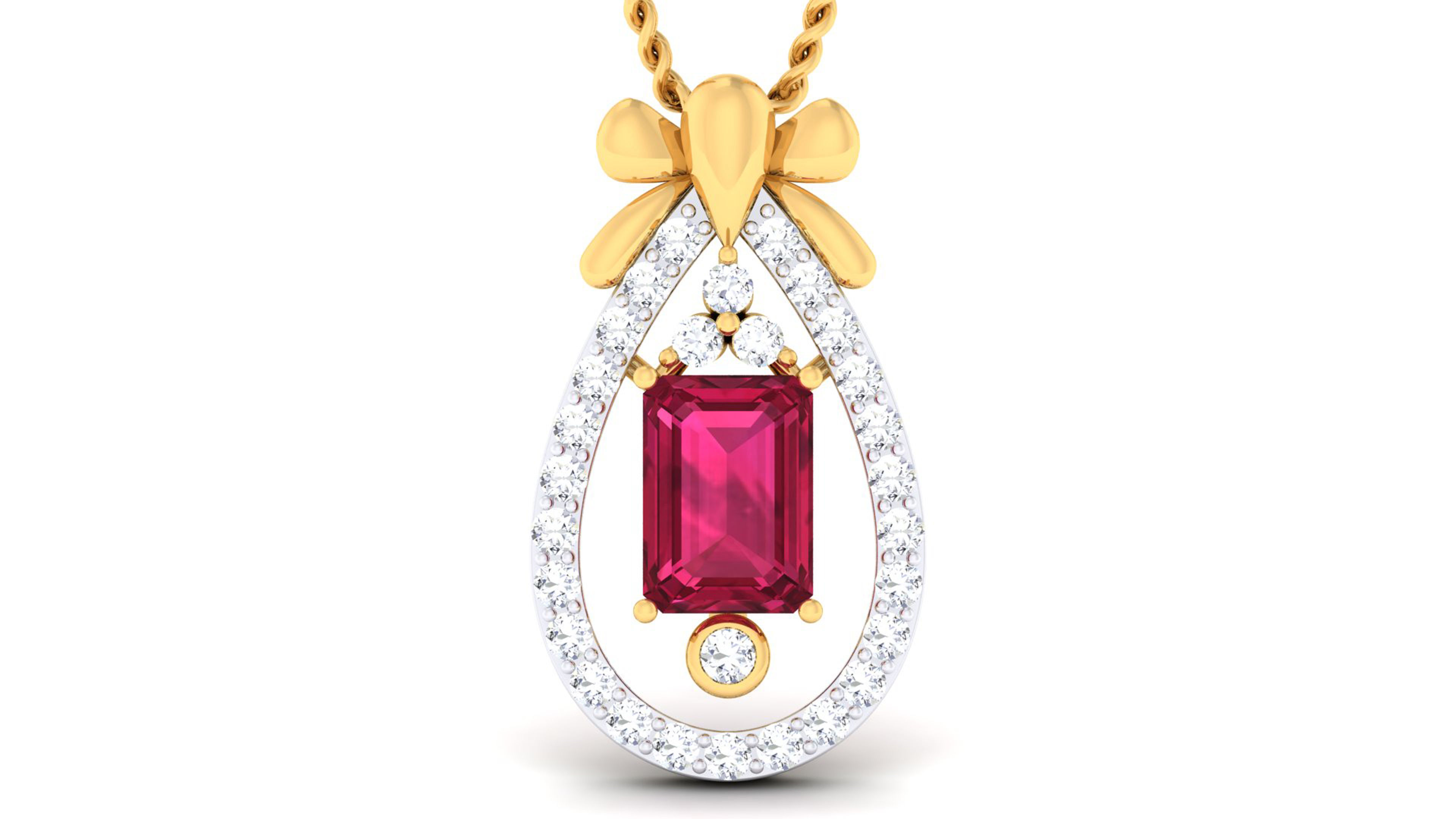 Women pendant-earrings set 3dm mgx render detail 3D print model 3D print model_7