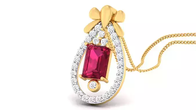 Women pendant-earrings set 3dm mgx render detail 3D print model