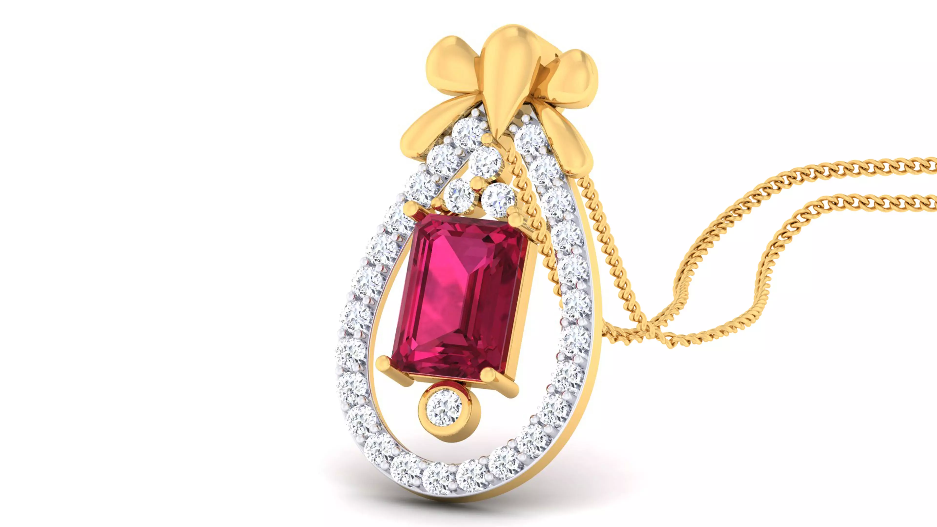 Women pendant-earrings set 3dm mgx render detail 3D print model 3D print model_0