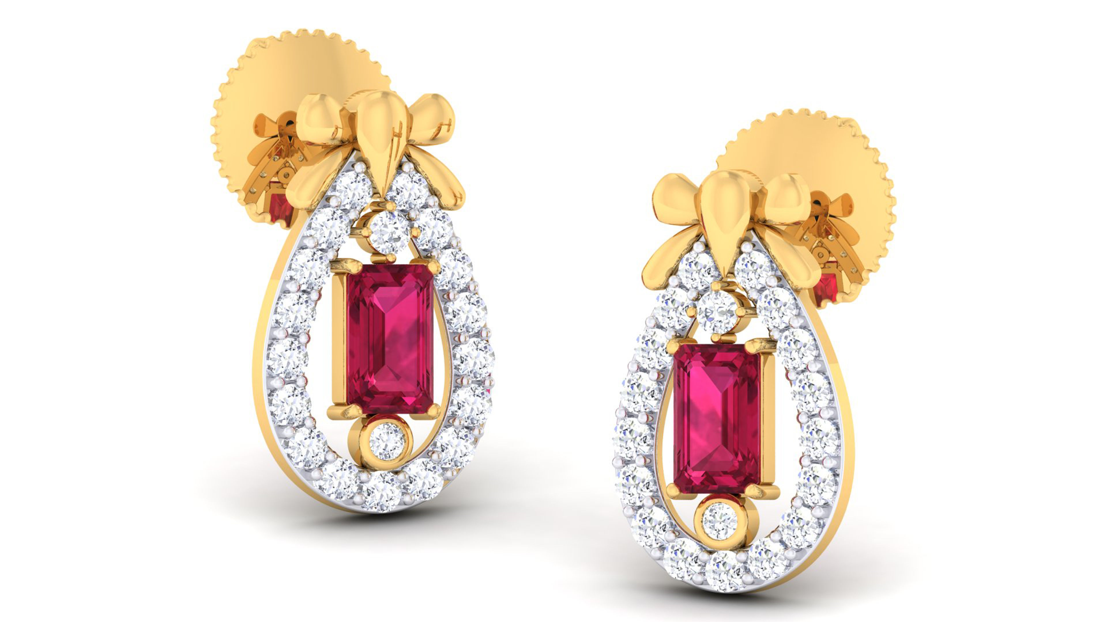 Women pendant-earrings set 3dm mgx render detail 3D print model 3D print model_1