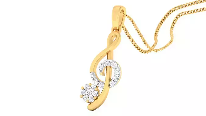 Women pendant-earrings set 3dm mgx render detail 3D print model