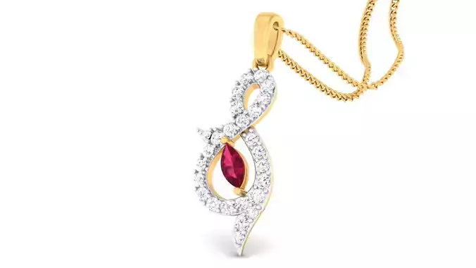 Women pendant-earrings set 3dm mgx render detail 3D print model