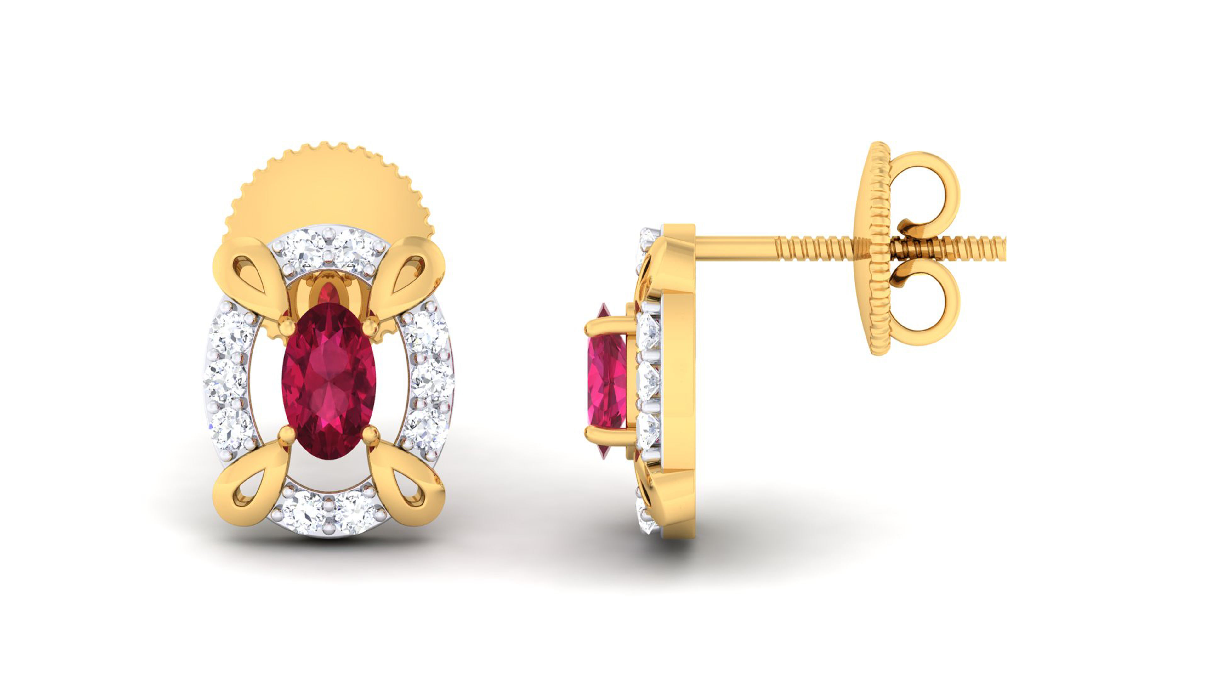 Women pendant-earrings set 3dm mgx render detail 3D print model 3D print model_4