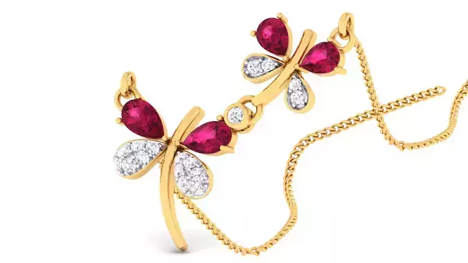 Women pendant-earrings set 3dm mgx render detail 3D print model 3D print model