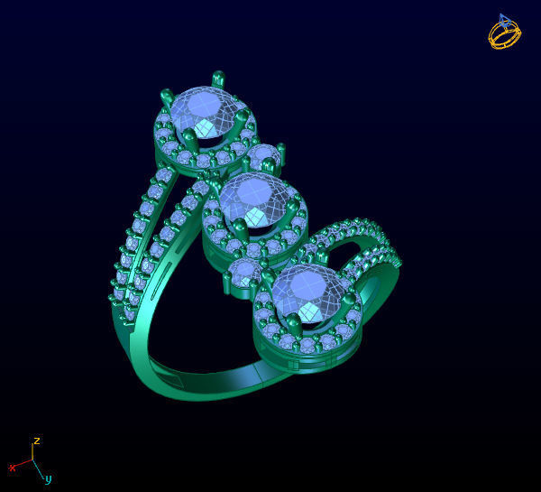 DIAMOND RING 1 3D print model_1