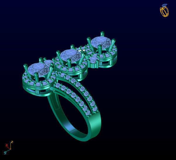 DIAMOND RING 1 3D print model_2
