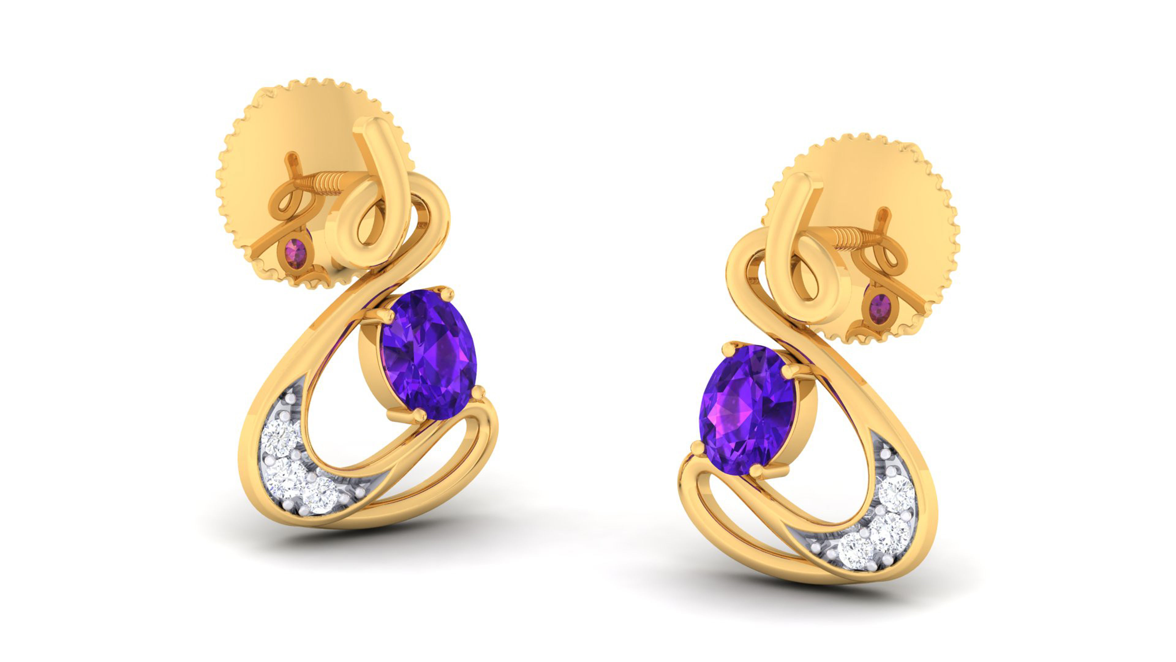 Women pendant-earrings set 3dm mgx render detail 3D print model 3D print model_4