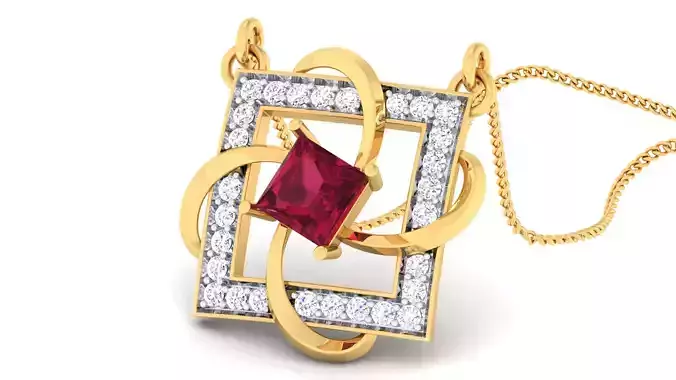 Women pendant-earrings set 3dm mgx render detail 3D print model