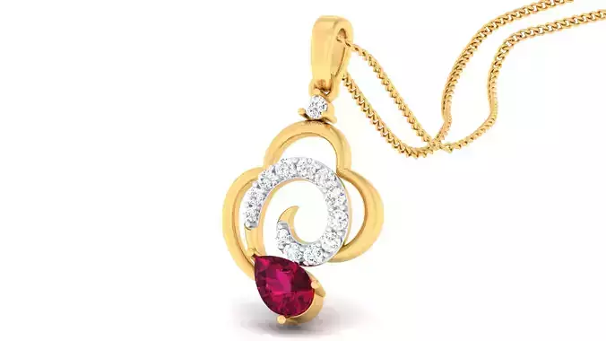 Women pendant-earrings set 3dm mgx render detail 3D print model