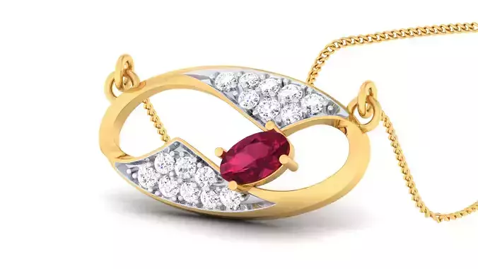 Women pendant-earrings set 3dm mgx render detail 3D print model