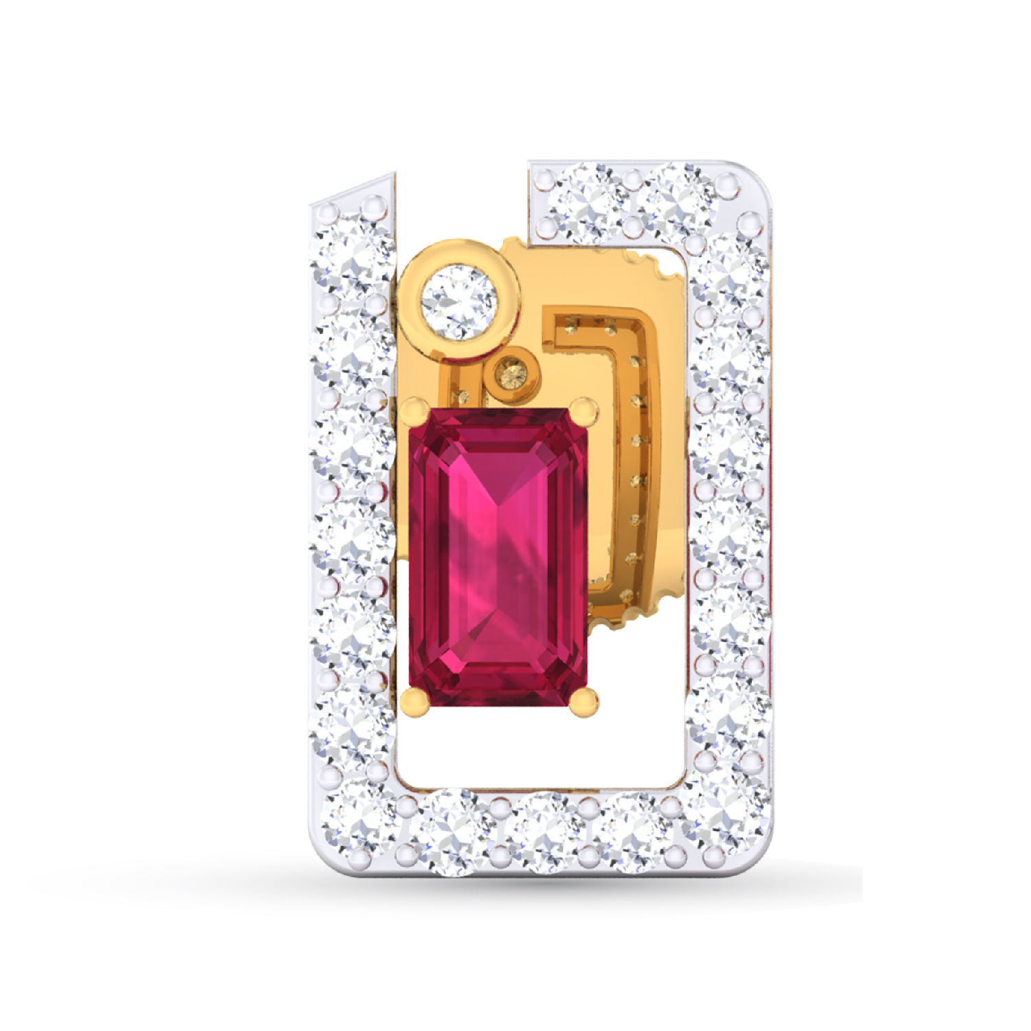 Women pendant-earrings set 3dm mgx render detail 3D print model 3D print model_2