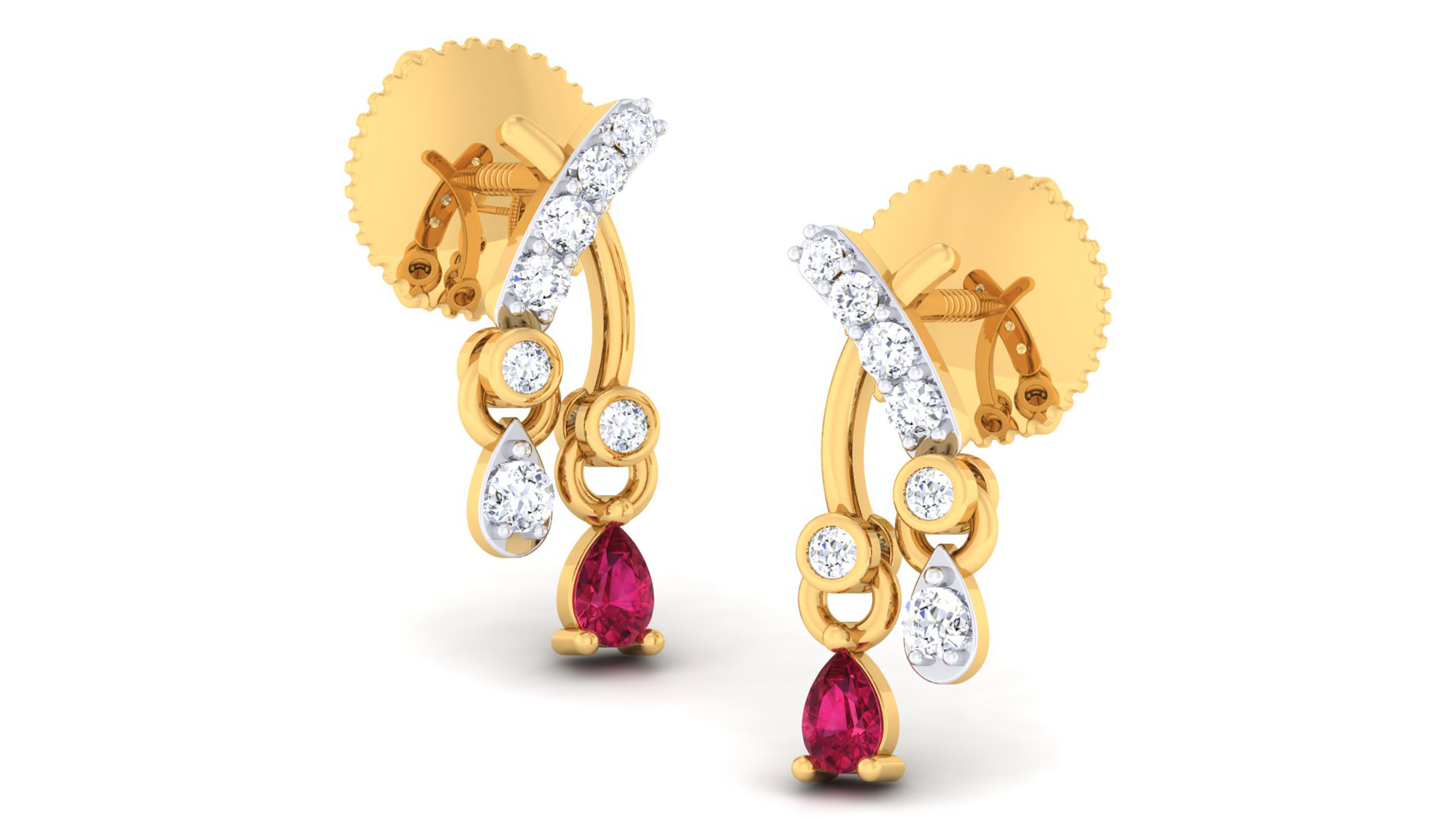 Women pendant-earrings set 3dm mgx render detail 3D print model 3D print model_2