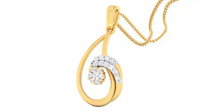 Women pendant-earrings set 3dm mgx render detail 3D print model