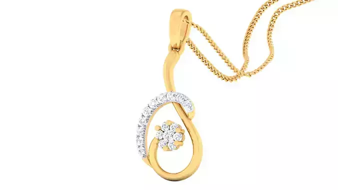 Women pendant-earrings set 3dm mgx render detail 3D print model