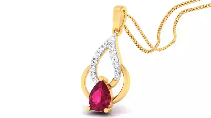 Women pendant-earrings set 3dm mgx render detail 3D print model