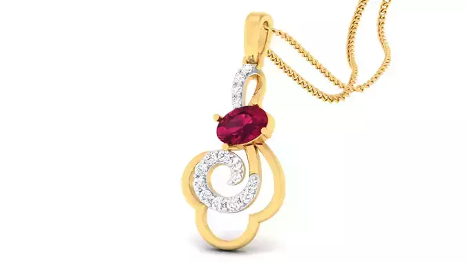 Women pendant-earrings set 3dm mgx render detail 3D print model