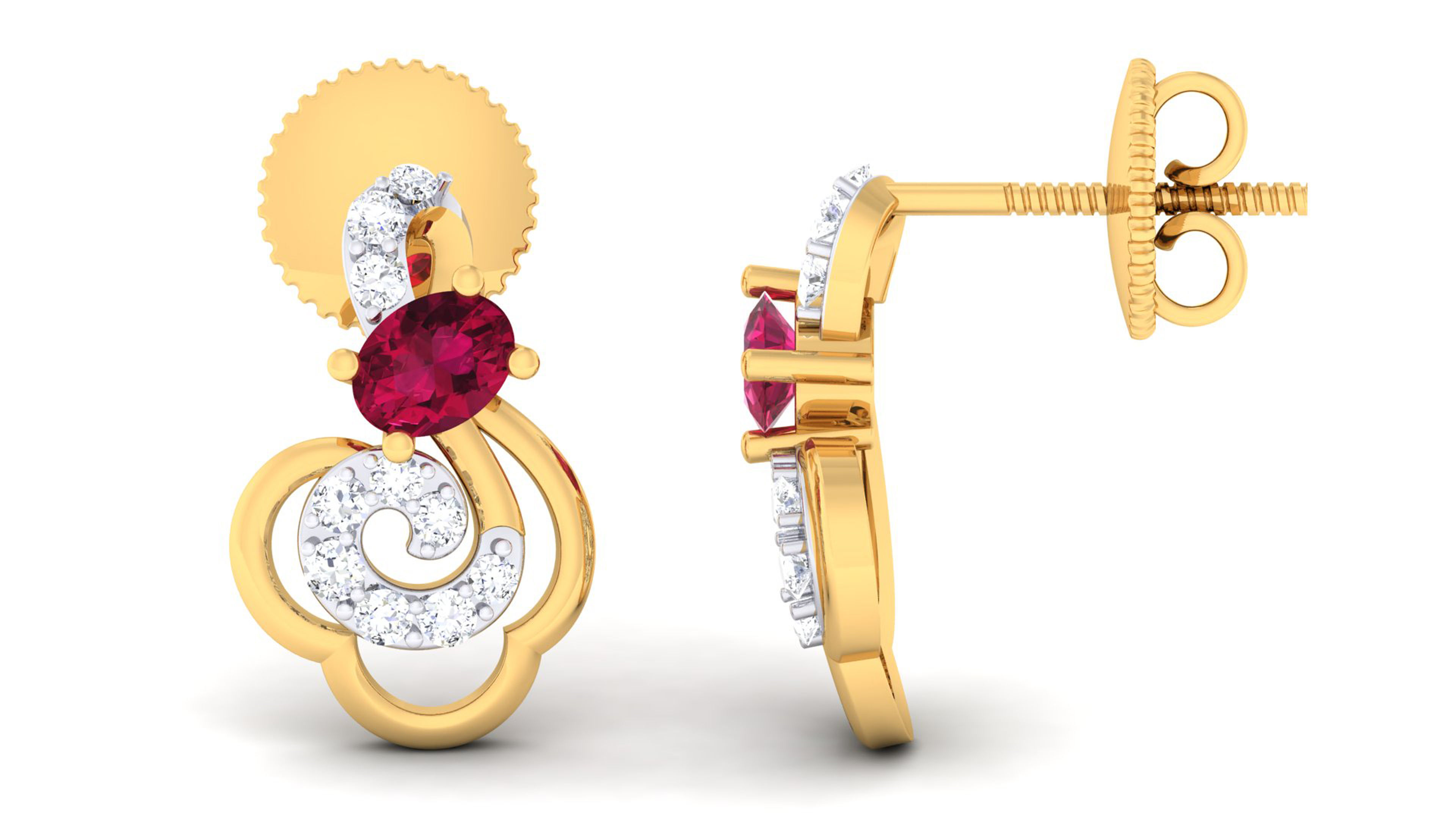 Women pendant-earrings set 3dm mgx render detail 3D print model 3D print model_5