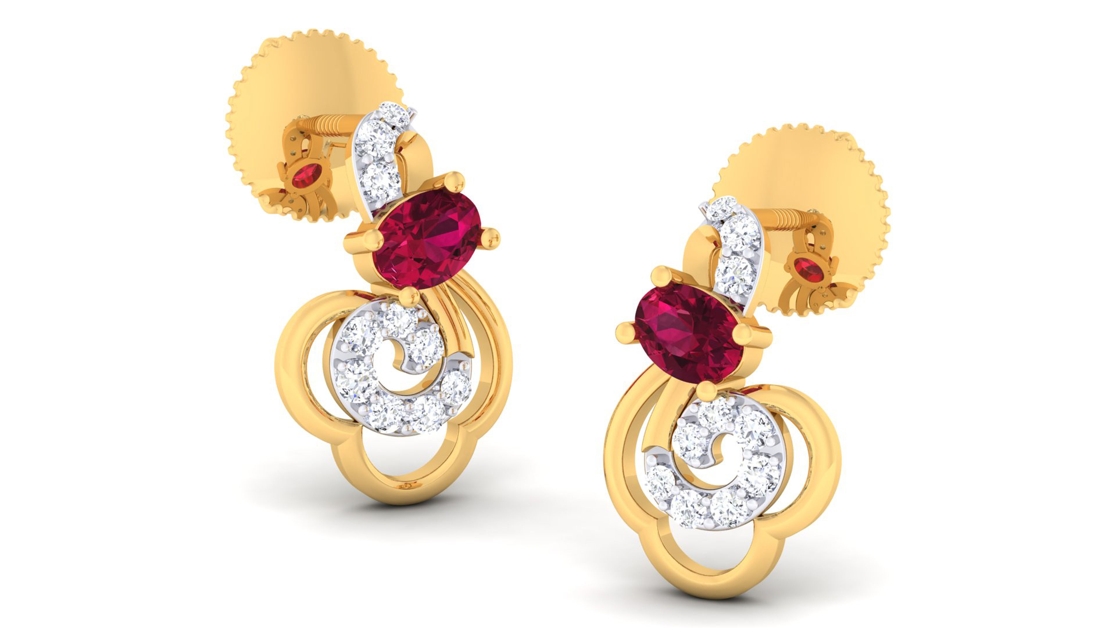 Women pendant-earrings set 3dm mgx render detail 3D print model 3D print model_2