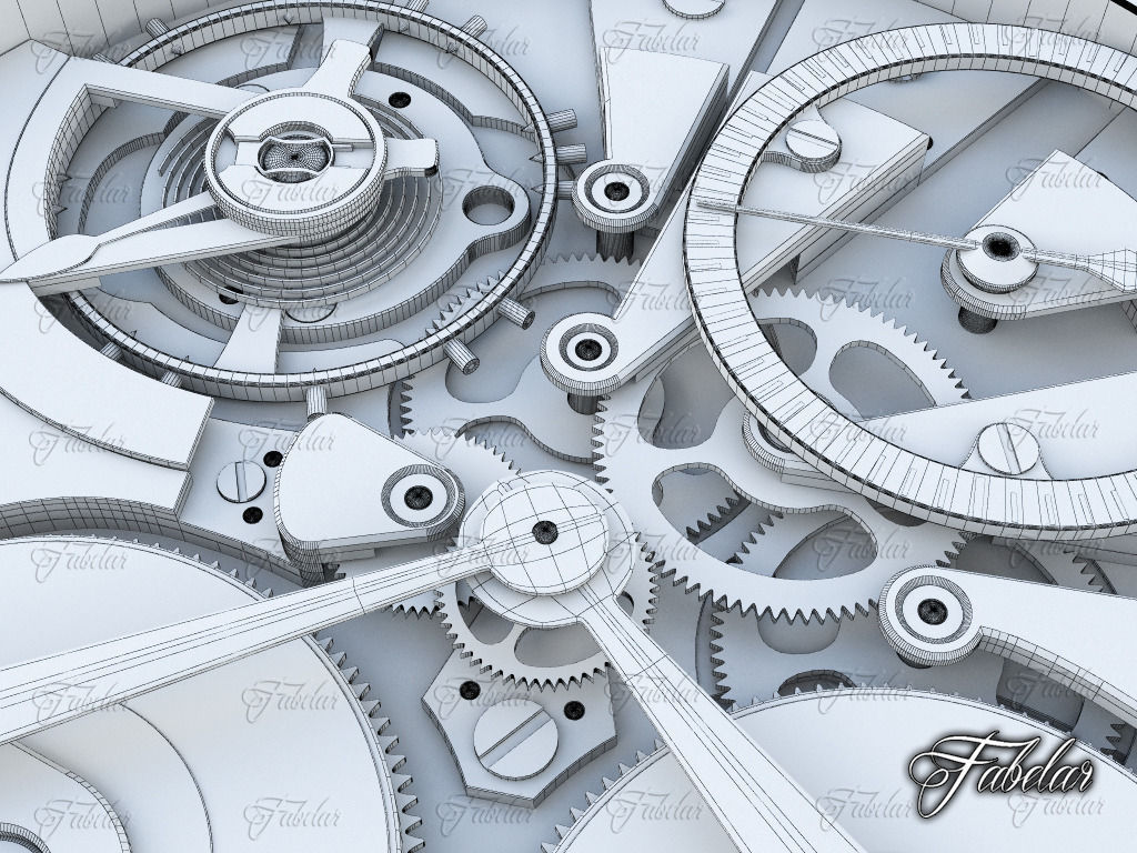 Watch mechanism 3D model_10