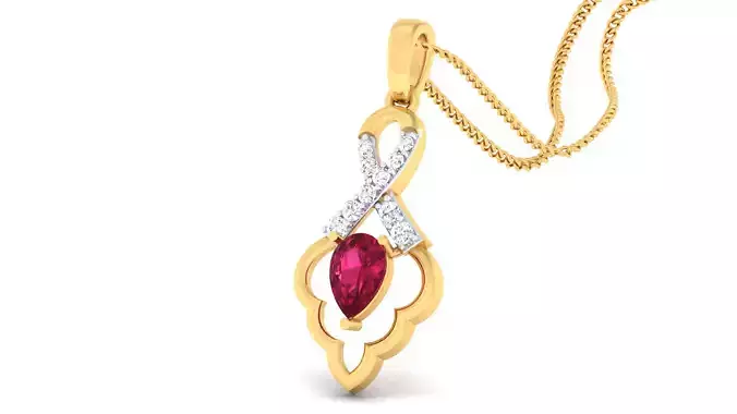 Women pendant-earrings set 3dm mgx render detail 3D print model