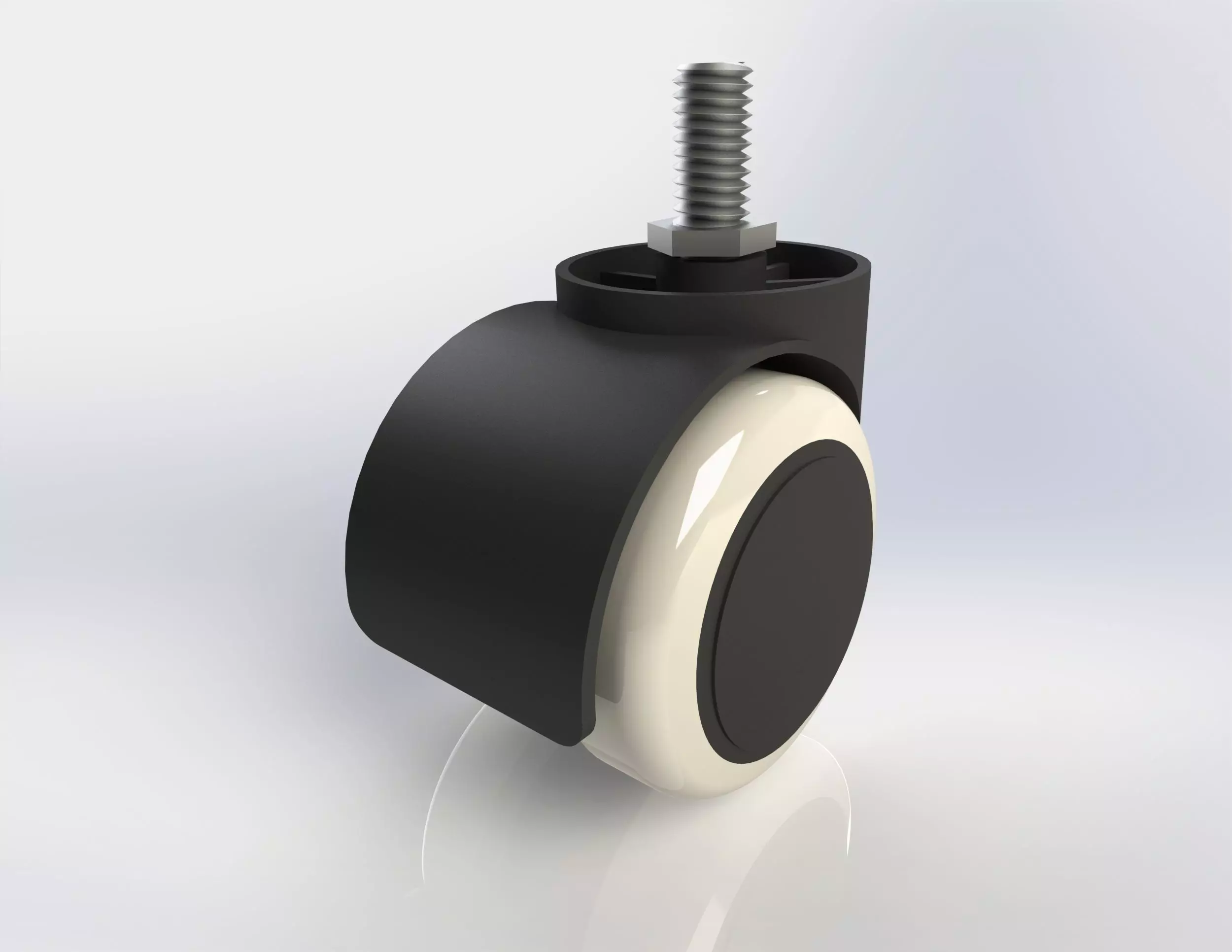 2 INCH OFFICE CHAIR CASTER WHEEL 3D model_0