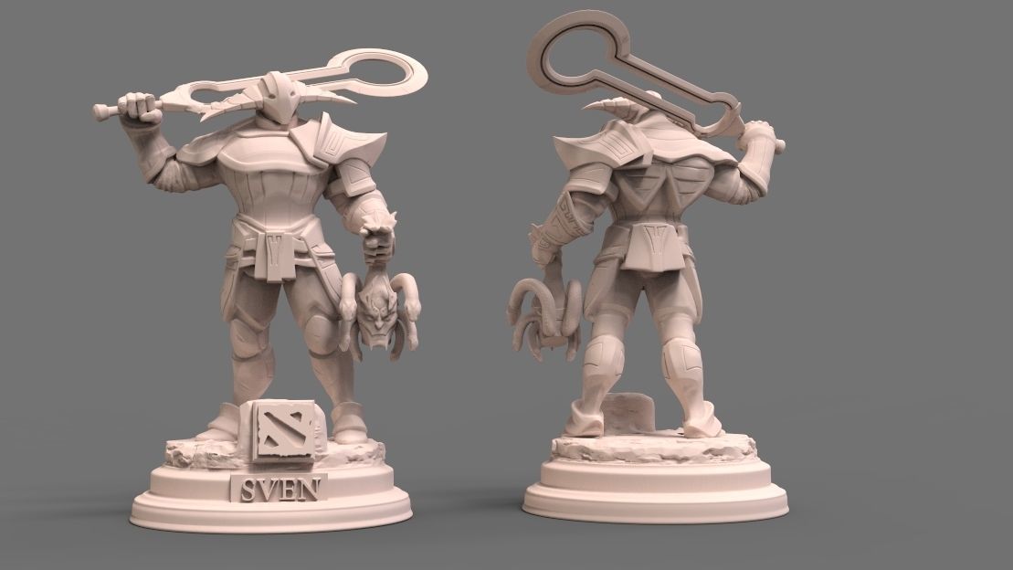 sven dota 2 3D print model_2