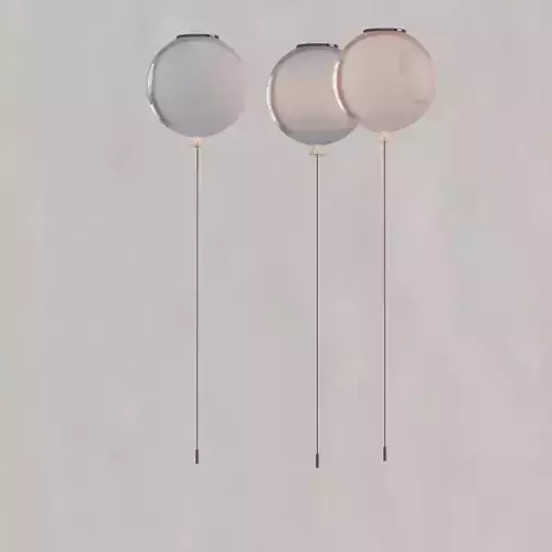 Brokis three spheres hanging from pole 3D model