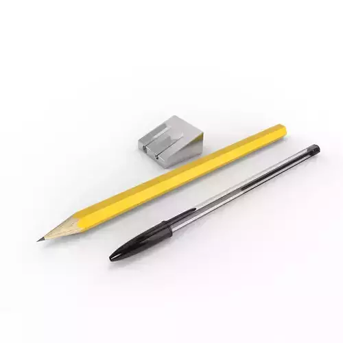 PENS AND SHARPENER