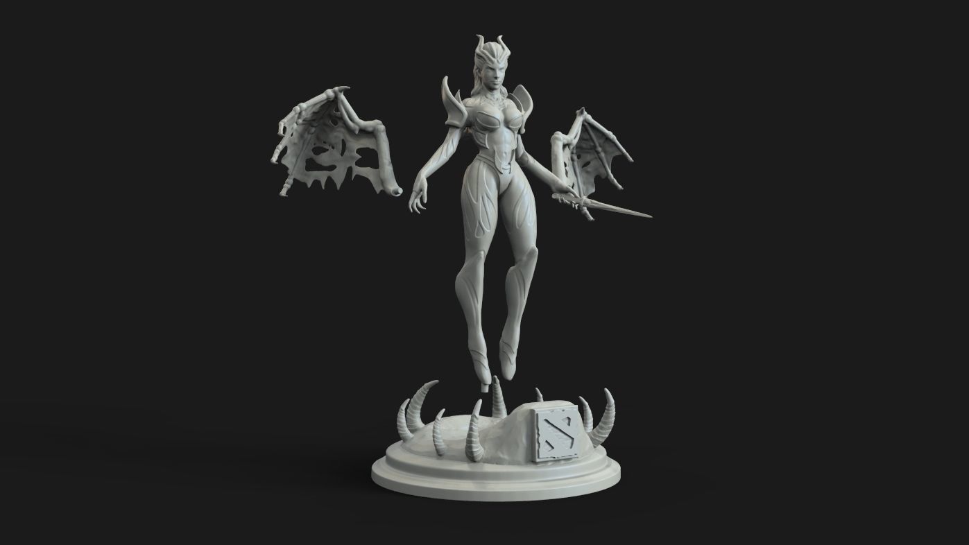 queen of pain dota 2 3D print model_1