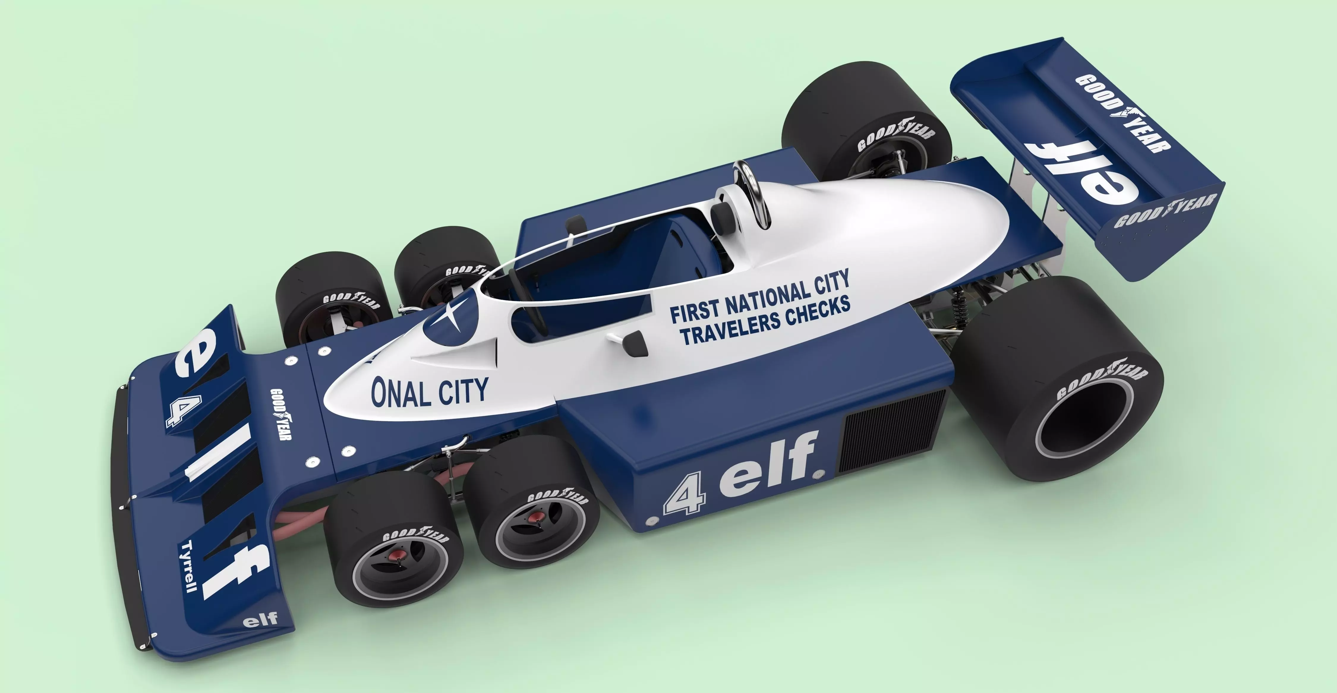 Tyrrell P34B six-wheeler Formula 1 3D model_0