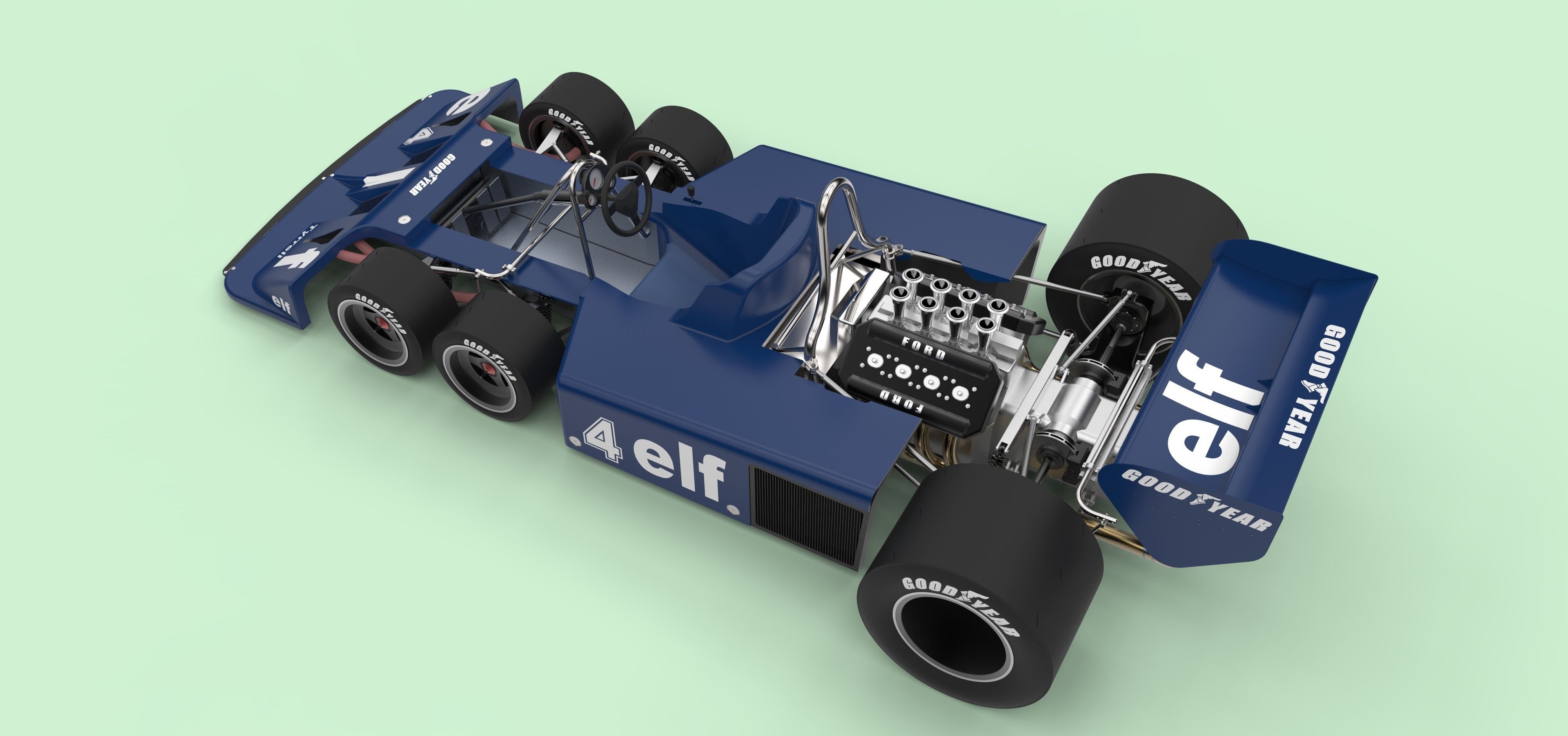 Tyrrell P34B six-wheeler Formula 1 3D model_12