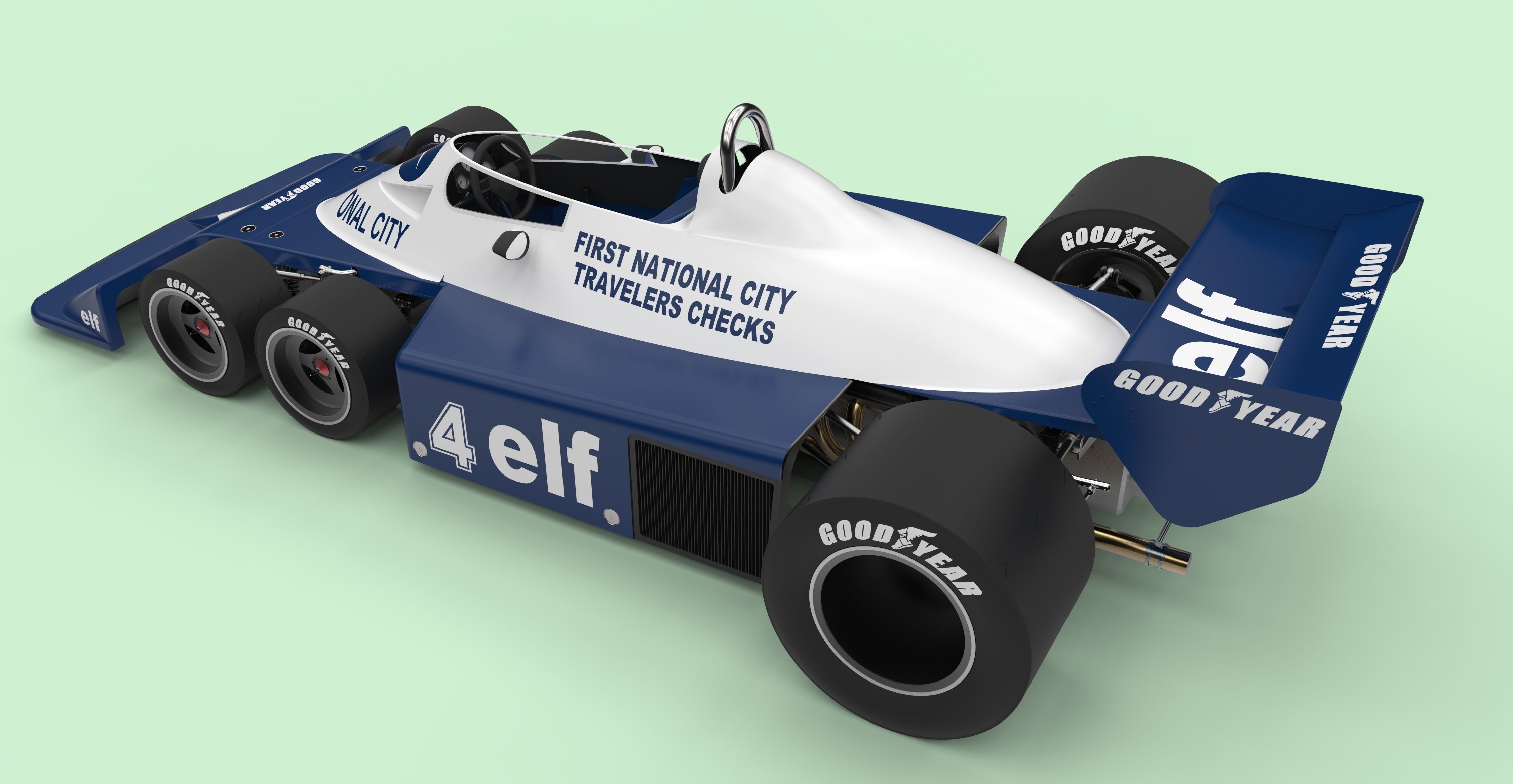 Tyrrell P34B six-wheeler Formula 1 3D model_5