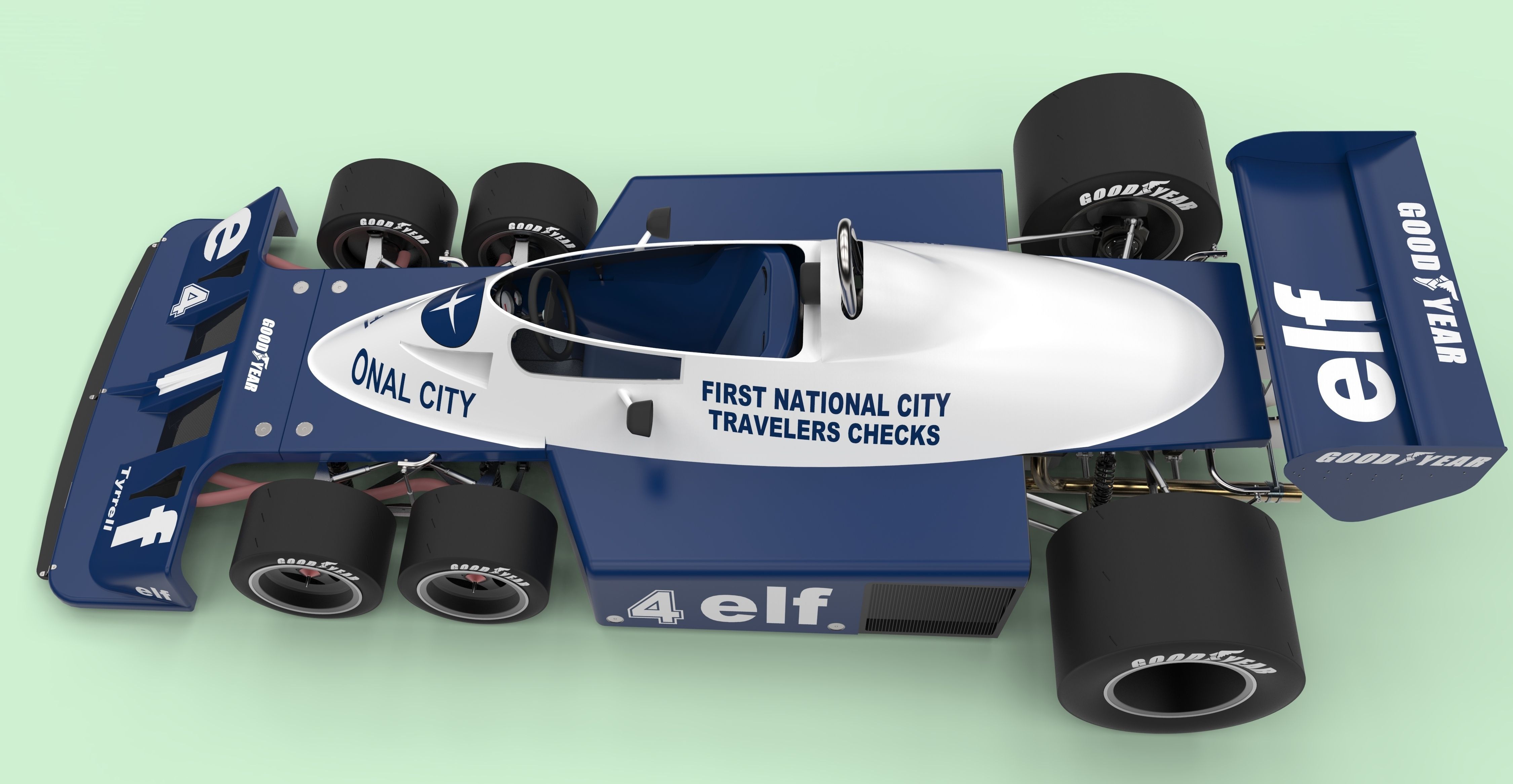 Tyrrell P34B six-wheeler Formula 1 3D model_6