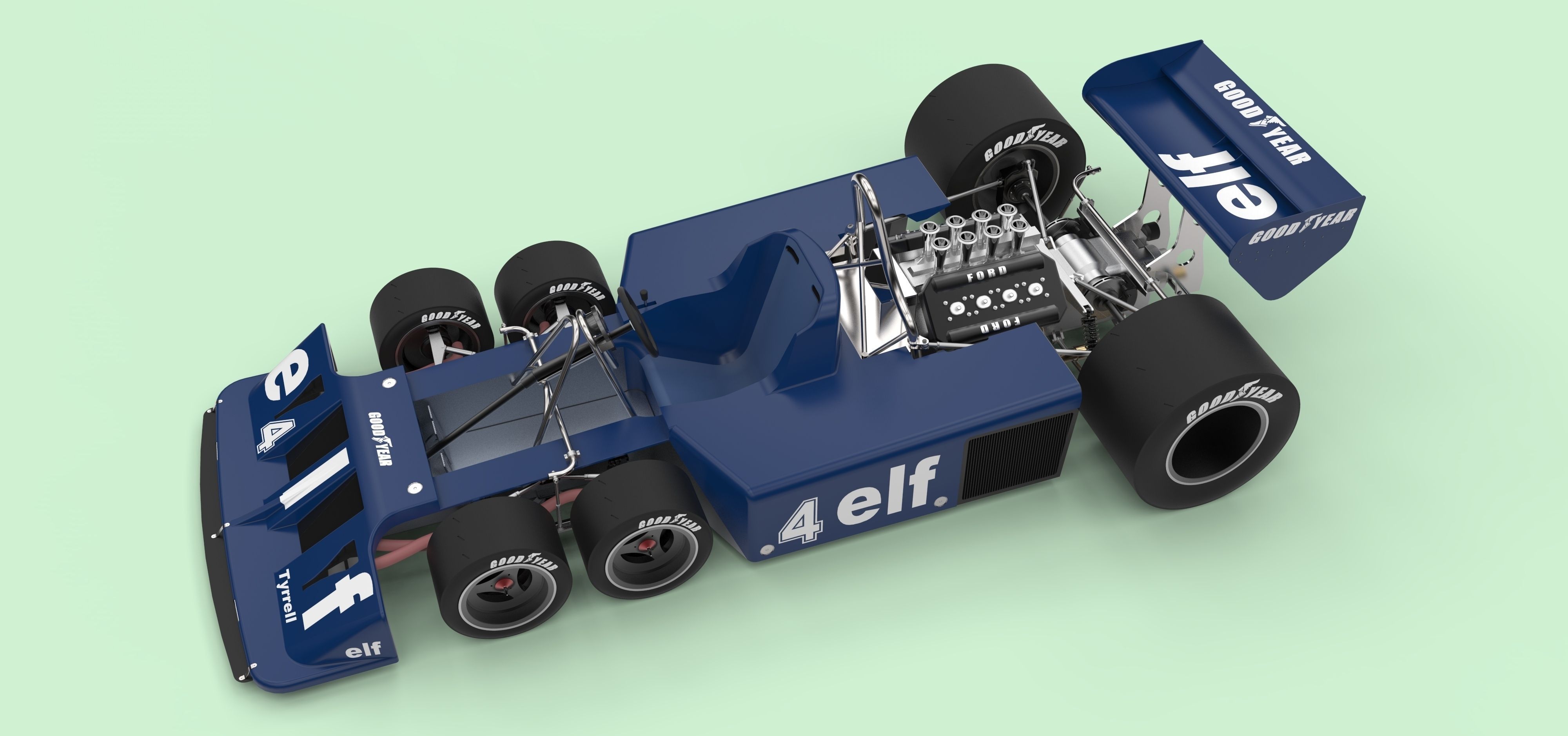 Tyrrell P34B six-wheeler Formula 1 3D model_11