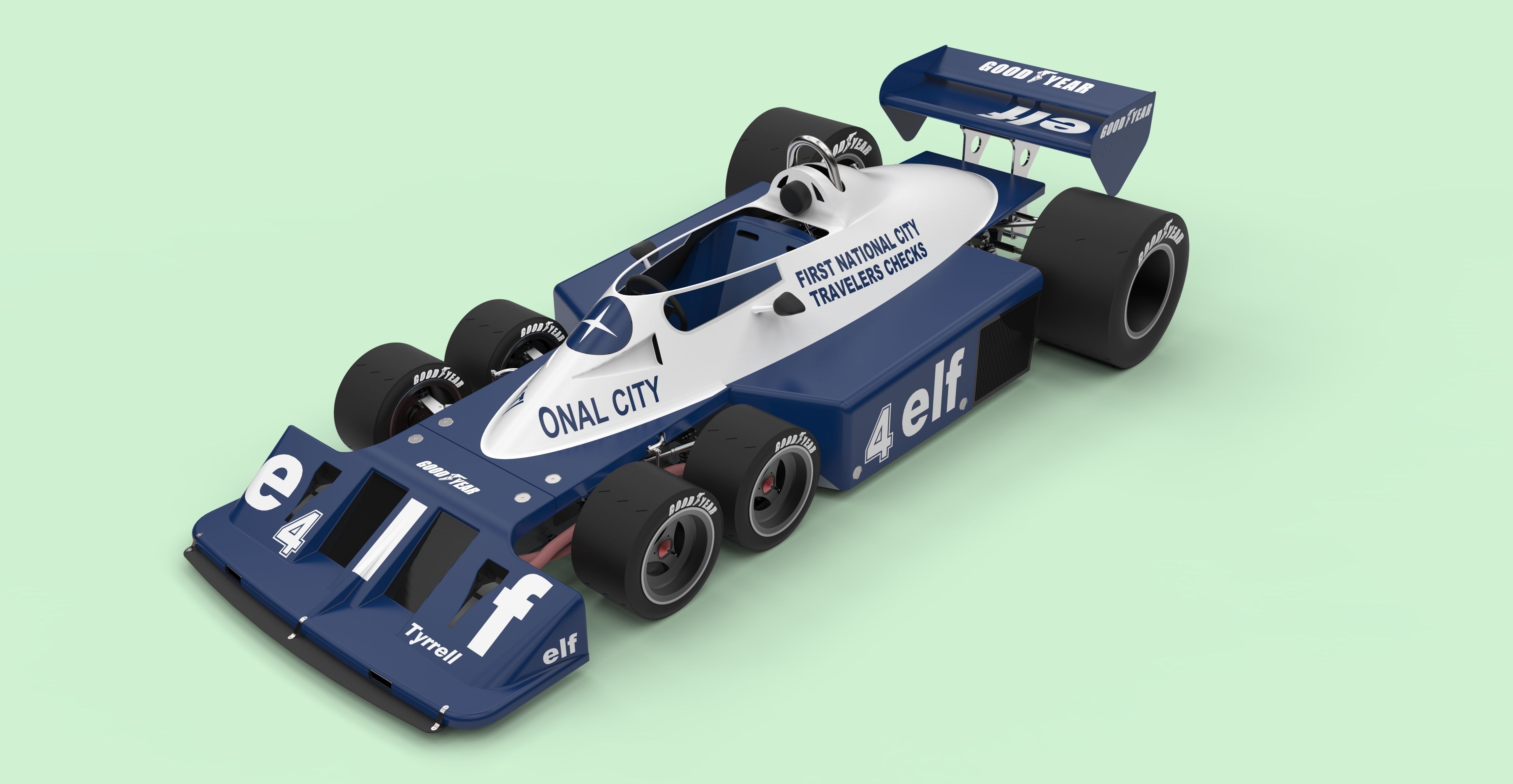 Tyrrell P34B six-wheeler Formula 1 3D model_2