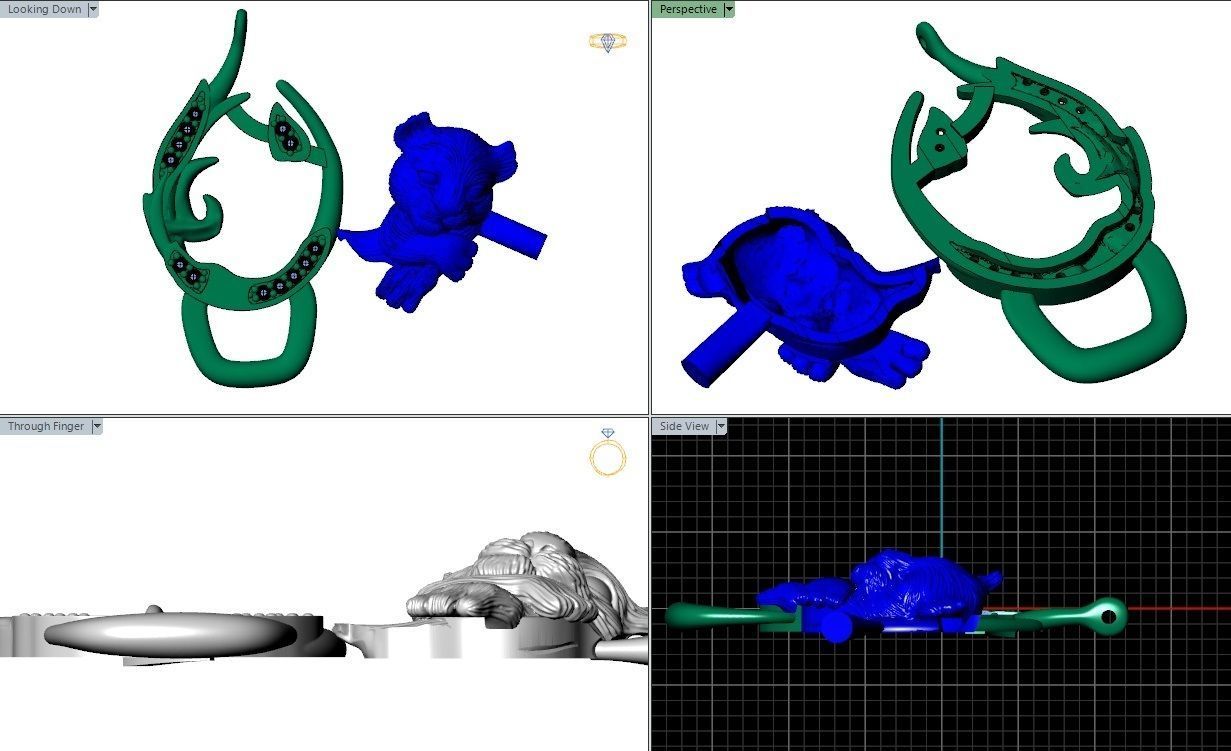 pendant little lion cub sleeping 3D print model_7