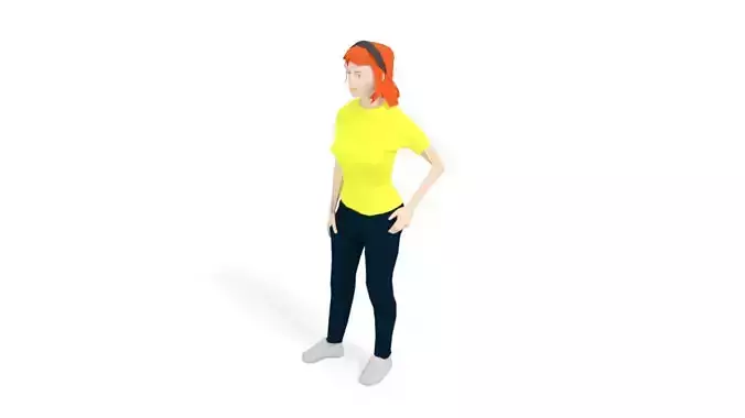 Low Poly Casual Woman