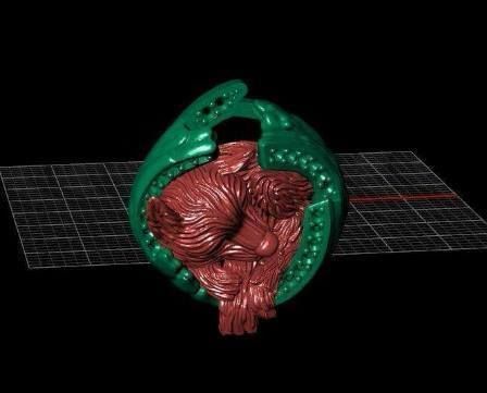 pendant little wolf cub sleeping 3D print model_6