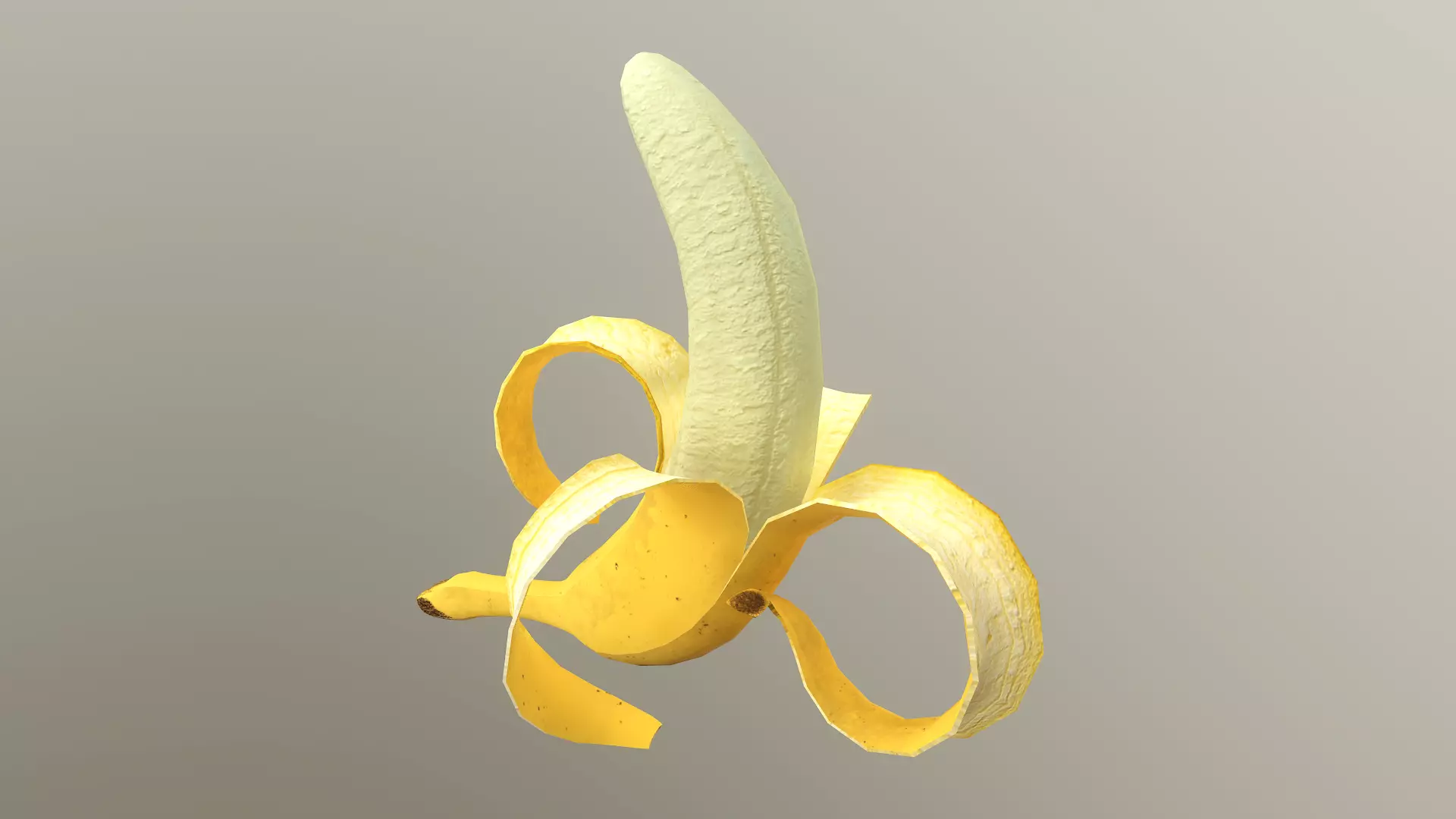 Banana Animated Low Poly Low-poly 3D model_0