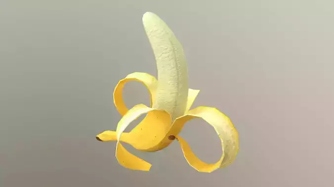 Banana Animated Low Poly Low-poly 3D model